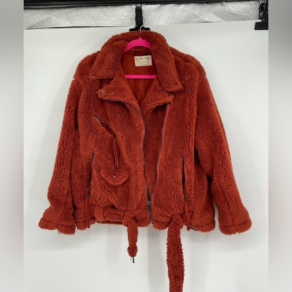 We the Free Free People So Cozy Slouchy Moto Jacket Size S - Picture 3 of 16